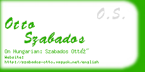 otto szabados business card